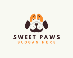Cute Dog Paw logo design