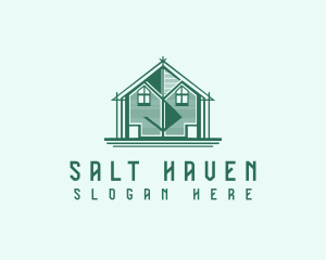 House Cabin Letter S logo design