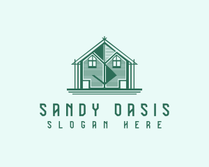 House Cabin Letter S logo design