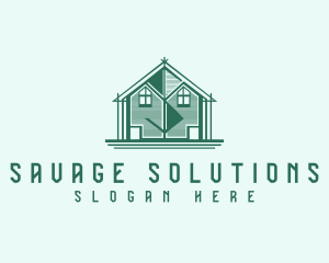 House Cabin Letter S logo design