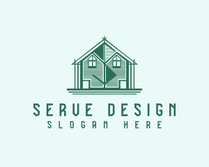 House Cabin Letter S logo design