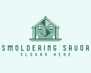 House Cabin Letter S logo design