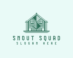 House Cabin Letter S logo design