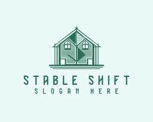 House Cabin Letter S logo design