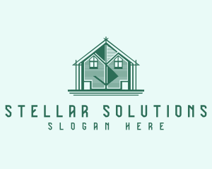 House Cabin Letter S logo design