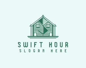 House Cabin Letter S logo design