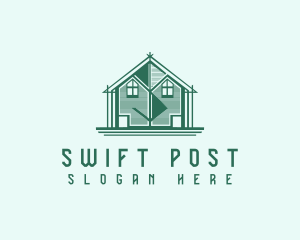 House Cabin Letter S logo design