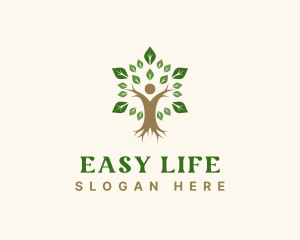 Eco Health Human Tree  logo design