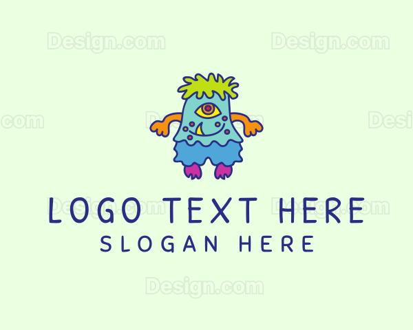 Monster Cartoon Character Logo