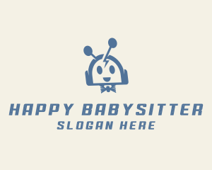 Happy Bow Tie Robot logo design