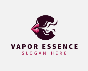 Smoking Mouth Lips logo design