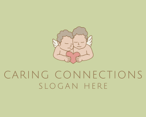 Cupid Heart Angel  logo design