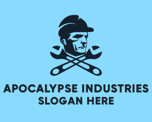 Industrial Handyman Wrench  logo design