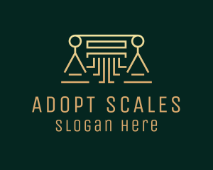 Pillar Scale Justice Firm  logo design