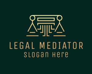 Pillar Scale Justice Firm  logo design