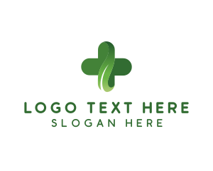 Natural Pharmacy Cross logo design