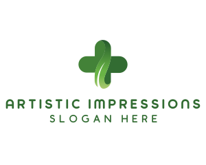 Natural Pharmacy Cross logo design