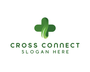 Natural Pharmacy Cross logo design