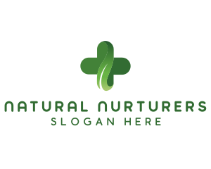 Natural Pharmacy Cross logo design