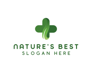 Natural Pharmacy Cross logo design