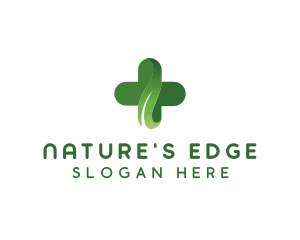 Natural Pharmacy Cross logo design