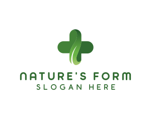 Natural Pharmacy Cross logo design