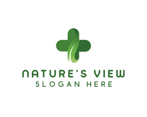 Natural Pharmacy Cross logo design