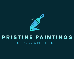 Paint Brush Painting logo design