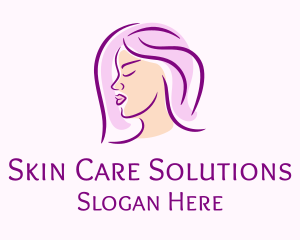 Woman Facial Care logo design