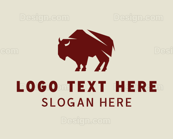 Wild Buffalo Animal Logo