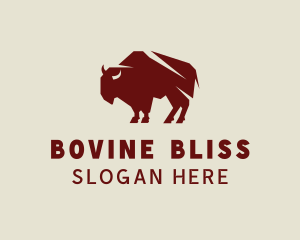 Native Buffalo Animal logo design