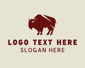 Mammal - Native Buffalo Animal logo design