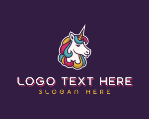 Unicorn Mythical Creature logo