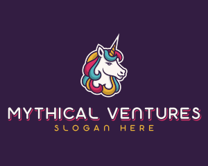 Unicorn Mythical Creature logo design