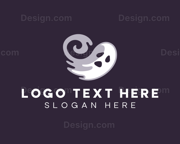 Scary Halloween Ghost Logo