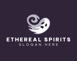 Scary Halloween Ghost logo design