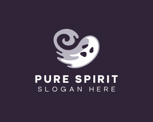 Scary Halloween Ghost logo design