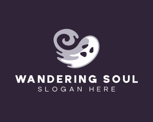 Scary Halloween Ghost logo design