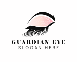 Glitter Eyeshadow Eyelash logo design