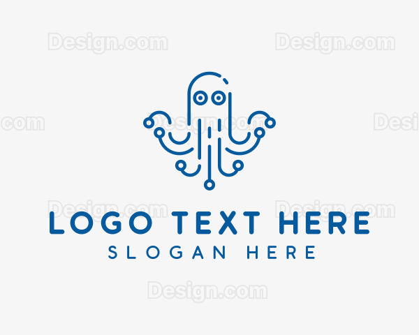 Modern Digital Octopus Logo