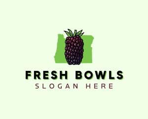 Oregon Blackberry Fruit logo design