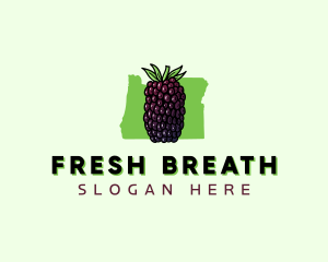 Oregon Blackberry Fruit logo design