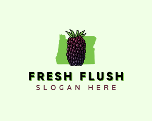 Oregon Blackberry Fruit logo design