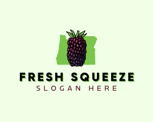 Oregon Blackberry Fruit logo design