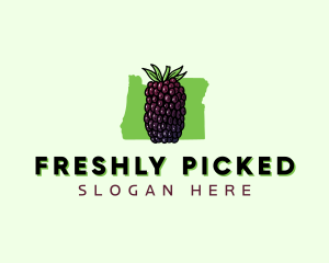 Oregon Blackberry Fruit logo design