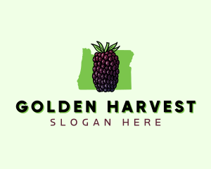 Oregon Blackberry Fruit logo design