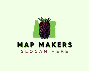 Oregon Blackberry Fruit logo design