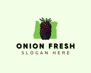 Oregon Blackberry Fruit logo design