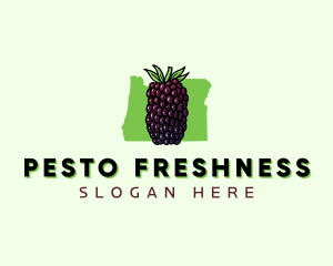 Oregon Blackberry Fruit logo design