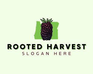 Oregon Blackberry Fruit logo design